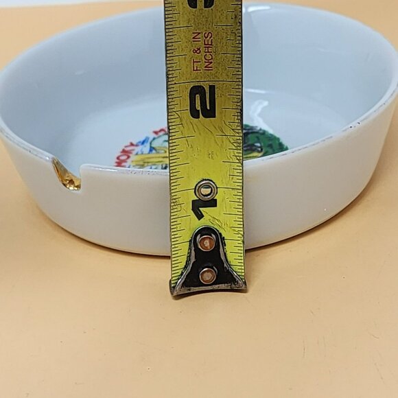 Vintage Great Smoky Mountains Souvenir Ceramic Ashtray With Gold Accents - Picture 5 of 6